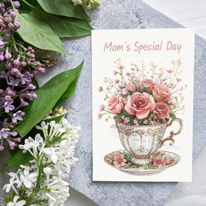 Tarjeta imprimible para el Día de la Madre - "El Día de Mamá" - Tarjeta de felicitación digital conmovedora, descarga instantánea, tamaño 5x7 para mamá