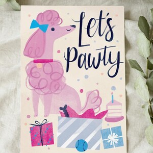 Cartão de aniversário engraçado para animais de estimação para imprimir | Convite para festa de cachorro e gato | Download instantâneo de saudação de aniversário fofa de animal
