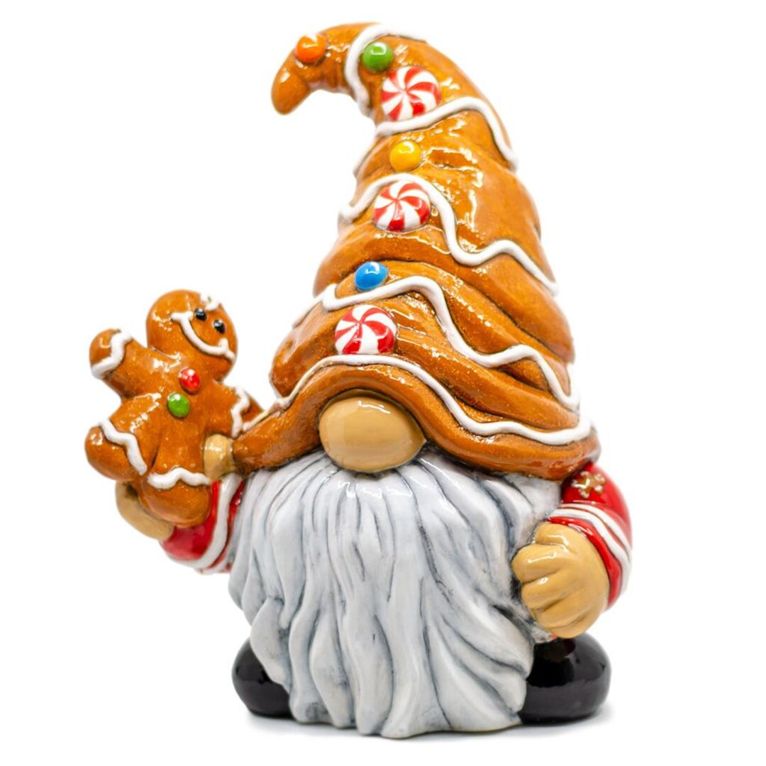 Gnome Gingerbread Man Ceramic Bisque Ready to Paint DIY Project Etsy