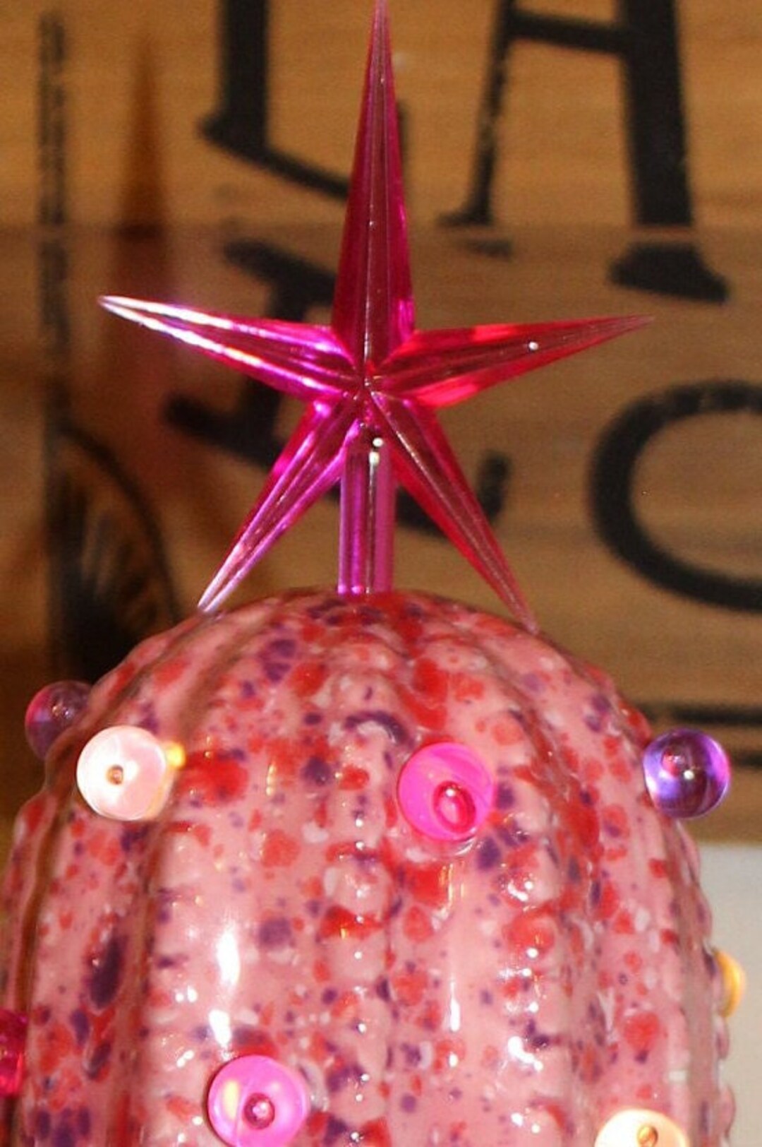 Ceramic Tree Large Star Choose Red Green Clear Gold Yellow Pink - Etsy