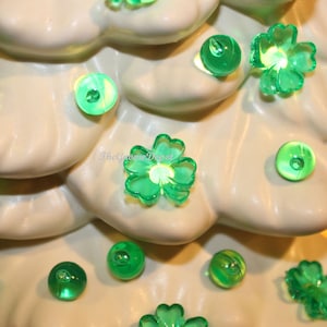 Ceramic Tree Bulbs   Green Shamrock    or    round balls    replacement bulb for ceramic trees