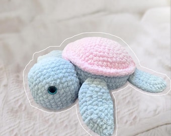Crochet Turtle Pattern PDF: Amigurumi Stuffed Animal (Small & Medium)