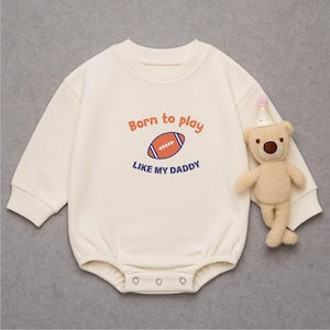 Embroidered Baby Bodysuit: Football Dad - Custom Newborn Romper