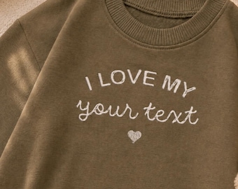 I Love My (Custom Name) Embroidered Romper – Personalized Baby Outfit, Custom Embroidered Bodysuit, Gift for Mom Dad Grandma Grandpa