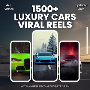1500+ Luxury Car Reels Bundle – Viral Automotive Videos for Instagram, TikTok & YouTube Shorts | PLR + MRR | Digital Download