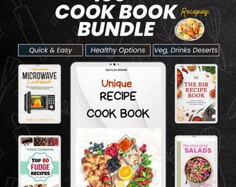 100+ Recipe CookBook Bundle | PLR & MRR Rights (PDF)