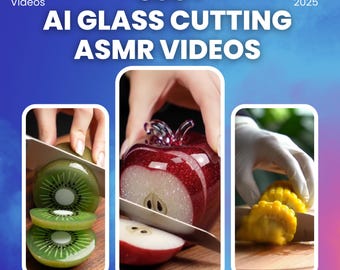 500+ ASMR Glass Cutting AI Reels: Viral TikTok, Reels, Shorts (PLR Digital Download)