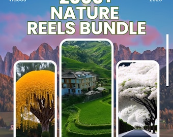 Nature Reels-bundel: 1000+ ontspannende video's, MRR/PLR (directe download)