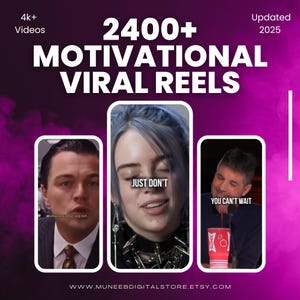 2400+ Viral Motivational Reels: Faceless Canva Templates (MRR+PLR)
