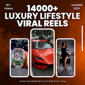 14,000+ Viral Luxury Lifestyle Reels Bundle | MRR + PLR | 4K HD Short Videos for TikTok, Instagram, YouTube Shorts