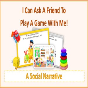 Jouez à des jeux Soyez gentil Soyez un bon ami avec les autres Histoires sociales pour les enfants Cartes de démarrage de conversation Autisme Se faire des amis Interventions sur le TDAH