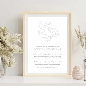 Baby Loss Poem, Angel Baby print, Miscarriage Stillbirth Memorial Wall Art, Bereavement Gift for Loss Parents, Bereved Mothers Day gift