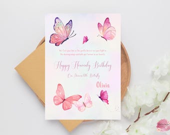 Tarjeta de cumpleaños de un bebé ángel: Recuerdo de la pérdida de un bebé (Descarga digital)