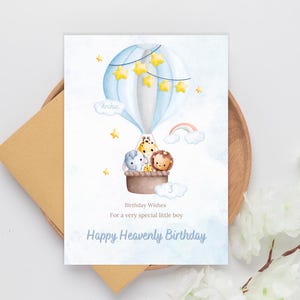 Biglietto di auguri di compleanno personalizzato per un bambino angelo / Biglietto di auguri di compleanno per un bambino nato morto / Biglietto di auguri di compleanno per la perdita di un neonato / Biglietto di auguri di compleanno digitale per la perdita di un bambino