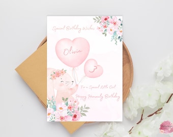 Tarjeta de cumpleaños personalizada de un bebé ángel: Recuerdo (descarga digital)