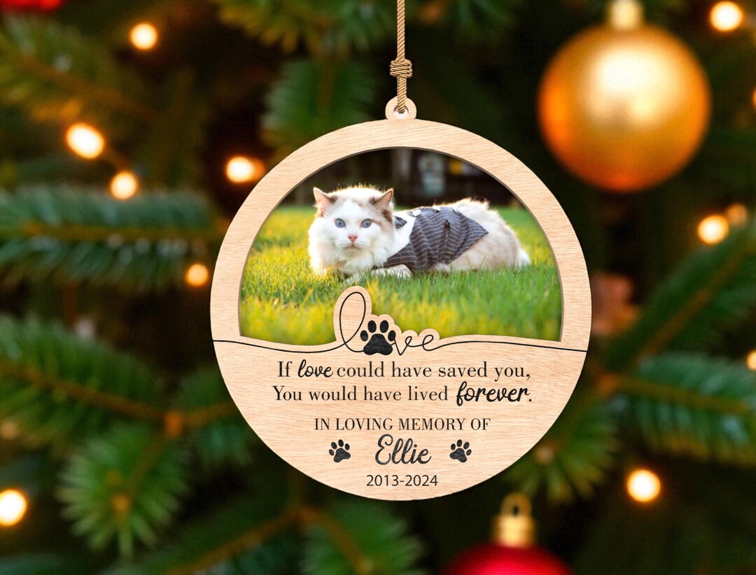 Pet Memorial Ornament Laser Cut File Svg, Cat Dog Loss Ornament Svg ...