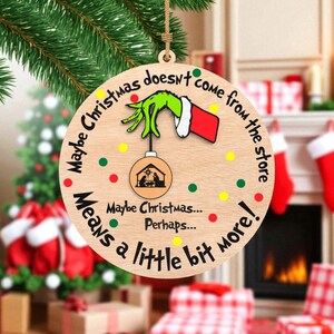 Funny Christmas Ornament Laser Cut File Svg, Holiday Quote Laser Cut File, Wooden Christmas Decoration Svg, Glowforge Xtool Cricut Svg