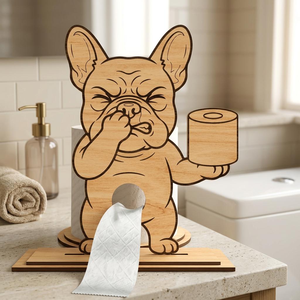 French bulldog toilet paper holder - Etsy 日本