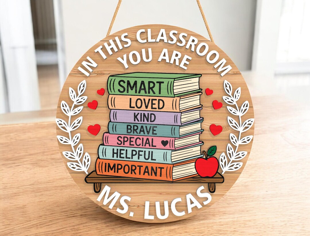 In This Classroom You Are Smart Loved Books SVG, Personalized Teacher ...