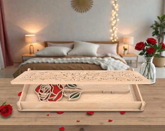 3D Rose Gift Box SVG, Laser Cut Rose Box Template, Romantic Flower Keepsake Box, Valentine Anniversary Gift, Glowforge xTool Layered Rose