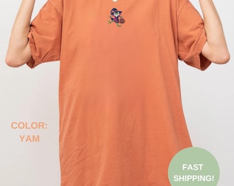 Embroidered Witch Frog Halloween Comfort Colors T-Shirt