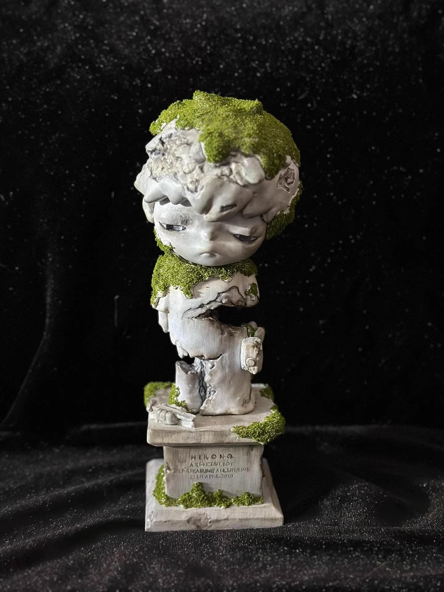 One off Handmade Hirono Reshape Plaster Sculpture, Hand Painted