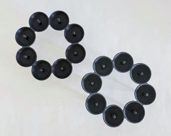 Dansk Circlet Cast Iron Candle Holder by Borge Rajalin – Danish Modern (2 available)