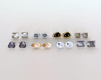 Vintage Mid Century Cufflink Lot — Set of 8 Pairs — Modernist / Formal Jewelry Collection