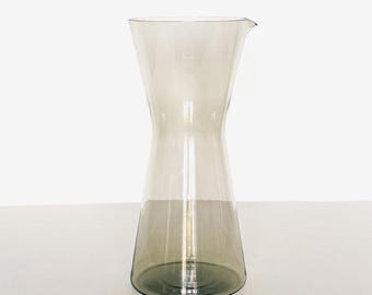 Vintage Kaj Franck Kartio Pitcher — Sand / Warm Smoke Glass — Iittala / Nuutajärvi Finnish Modern