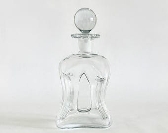 Vintage Holmegaard Denmark Mid-Century Modern Clear Glass Decanter