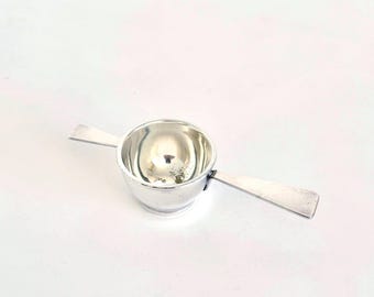 Vintage Ove C. Bjerregaard Silver Plate Rollover Jigger – Danish Modern Tipping Barware Tool