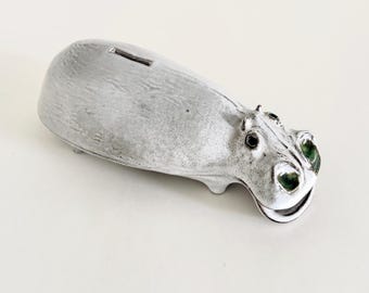 Vintage Bennington Potters Hippo Bank – David Gil Ceramic Coin Holder