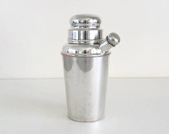 Vintage Silver Plated Cocktail Shaker, Cowell & Hubbard Co. Barware 1950s