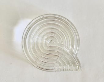 Vintage Rosenthal Crystal Dish – Natale Sapone Op Art Geometric Object 1979