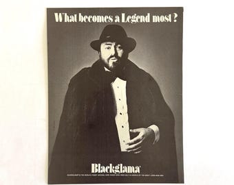 Luciano Pavarotti “Blackglama ‘What Becomes a Legend Most?’" Original 1981 Magazine Ad – Architectural Digest