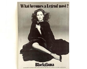 Faye Dunaway “Blackglama ‘What Becomes a Legend Most?’" Original 1978 Magazine Ad – Architectural Digest