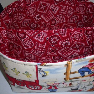 Large Diaper Caddy / Organizer Bin / Cute Cowboys Bandana Personalization Available image 4