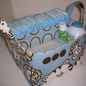 Large Diaper Caddy / Organizer Bin / Cute Cowboys Bandana Personalization Available image 5