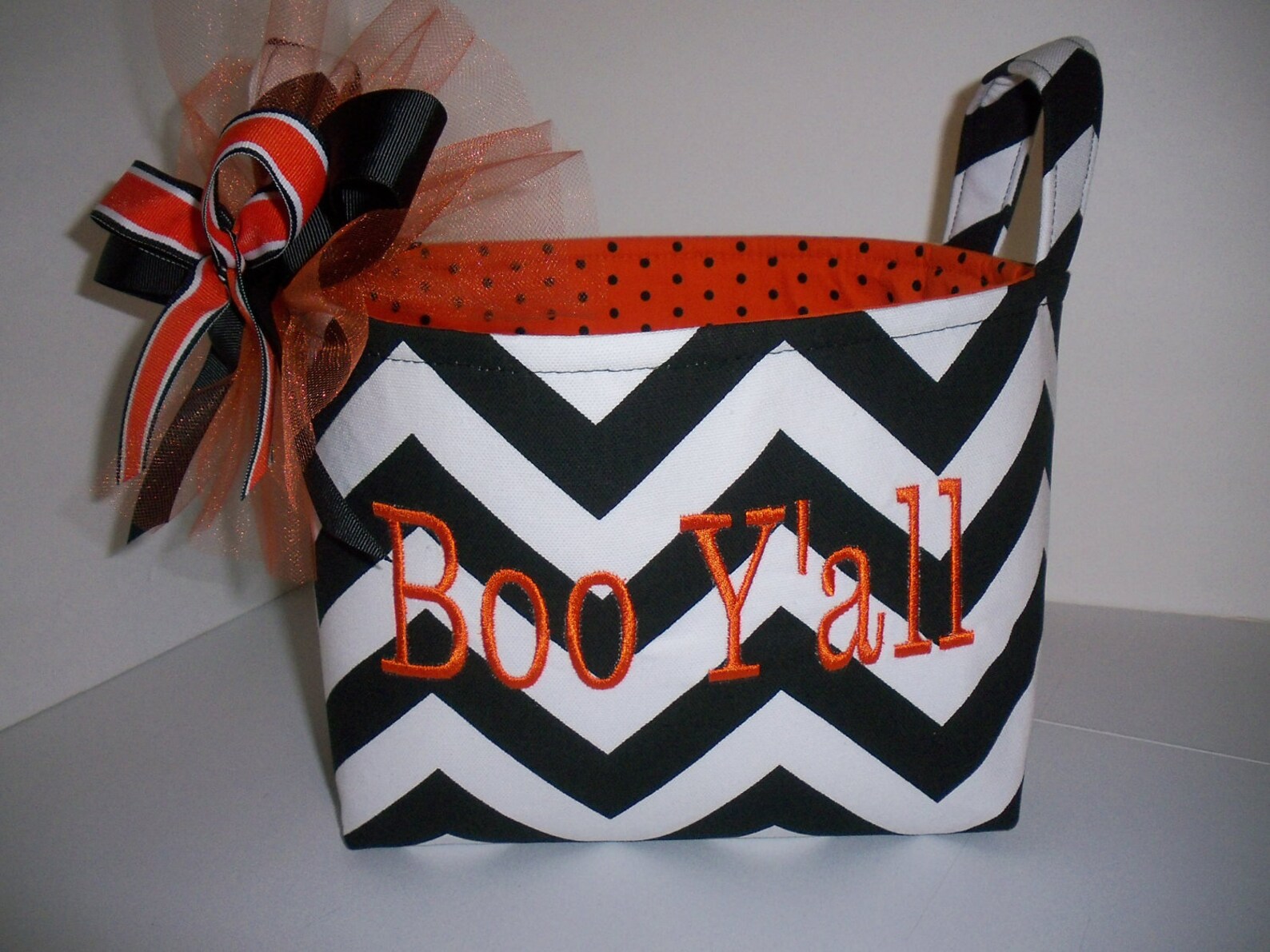 Personalized Halloween Basket
 Personalized Halloween Basket Halloween Bucket Embroidered Etsy
