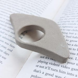 Pottery template for ceramic book page holder, functional clay accessory for readers