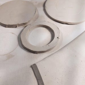 Clay slab cutouts for building storage jar | pottery pieces for base, wall, and lid | printable ceramic pattern prep