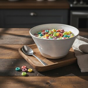 Serving suggestion with finished bowl on linen table, vintage spoon, and matching pottery mug. Cozy and functional for daily use. Tags: salad bowl, handmade bowl, pottery, pottery templates, diy pottery.
