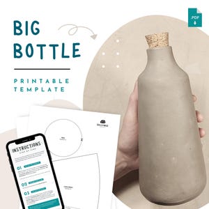 Big Bottle Pottery Template – Slab Pottery PDF Pattern