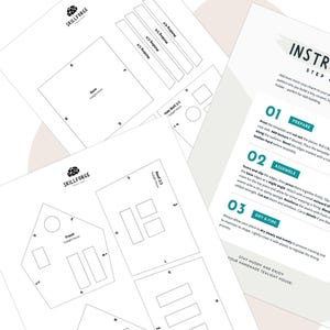 Step-by-step pottery instructions and digital template for ceramic house lantern | slab pottery PDF for tealight candle holder