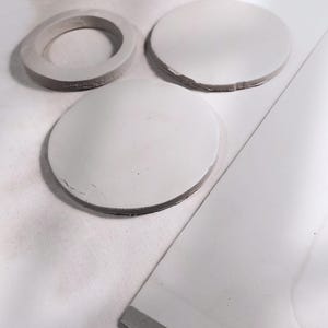 Clay slab cutouts for ceramic wax warmer, pottery parts from oil burner template