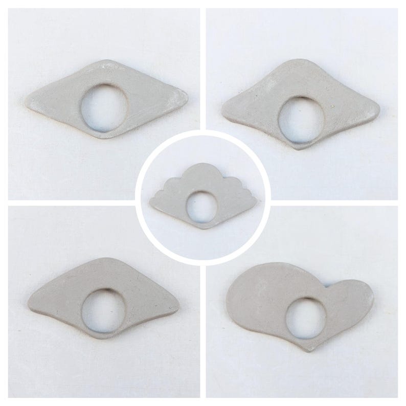 DIY pottery set of book page holders, slab pottery templates for handmade ceramic reading accessories