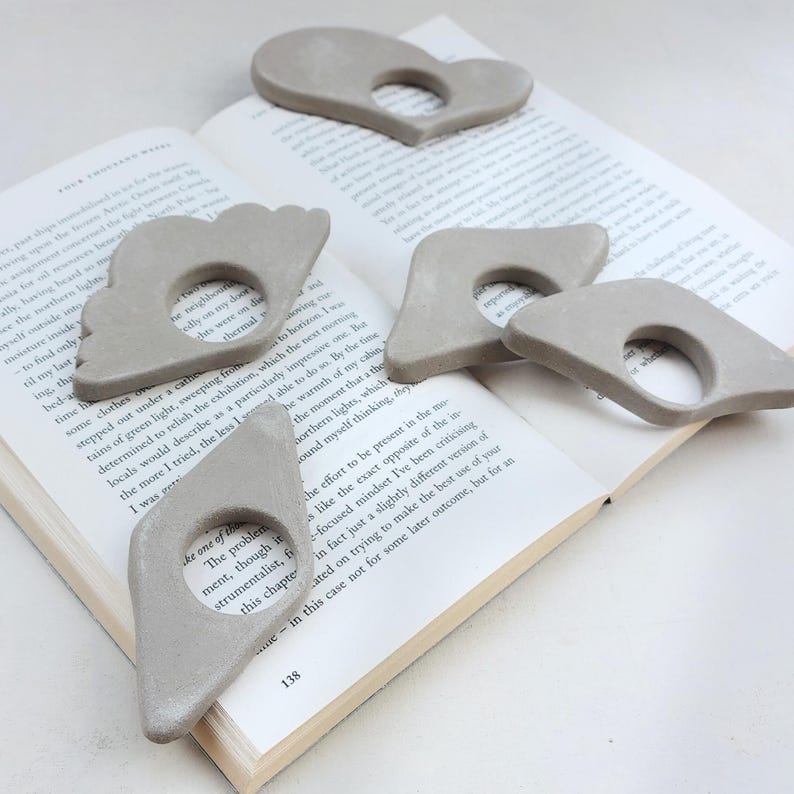 Book page holder clay template, pottery pattern cut from slab for beginner ceramics project