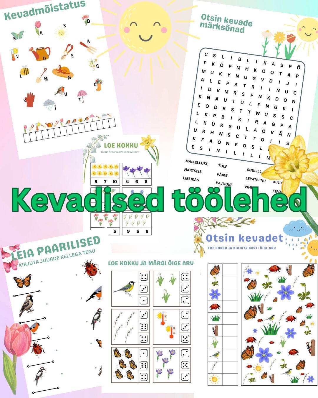 Kevade Töölehed Koolieelikutele - Etsy