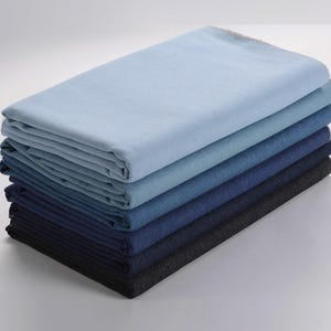 Blue Denim Fabric- Washed Denim- Denim Cotton Fabric,Denim Fabric- Jean Fabric- Clothes Fabric- Apparel Fabric-Men & Women- By The Half Yard