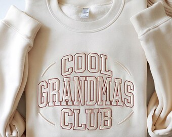 Embroidered Cool Grandmas Club Sweatshirt, Mothers Day Gift, Best Grandma Shirt, Nana Shirt, Gift from Grandkids, New Grandma Gift